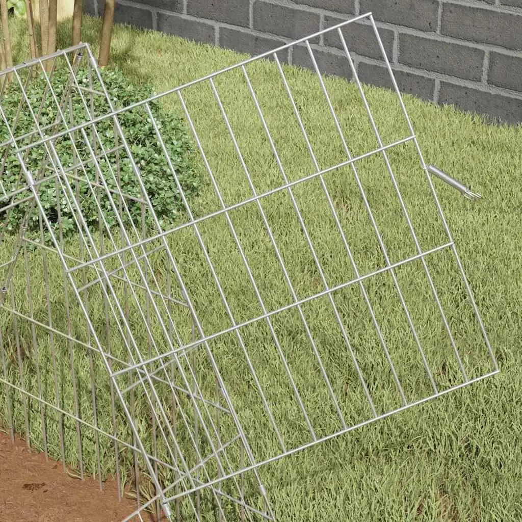Chicken Cage Galvanised Steel Outdoor Aviary Enclosure 215cm Length 55cm Width 55cm Height Silver