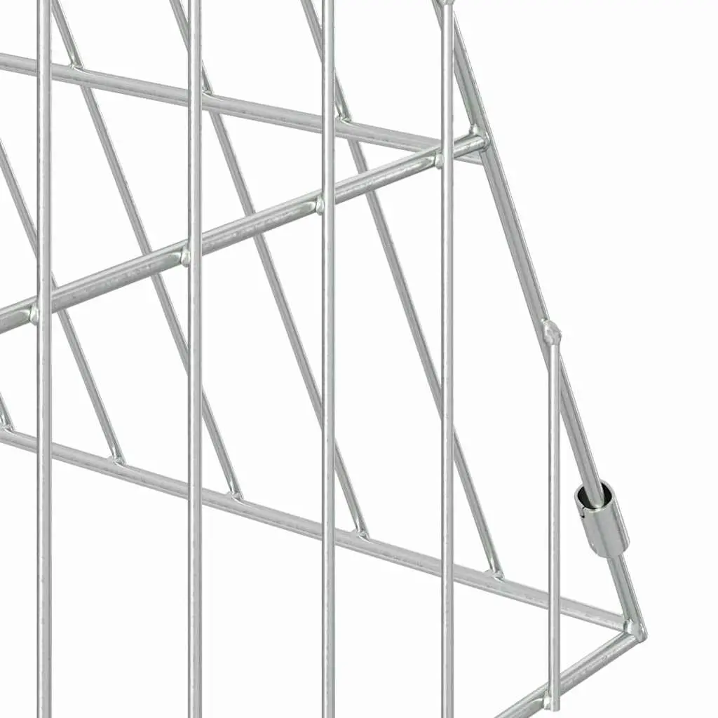 Chicken Cage Galvanised Steel Outdoor Aviary Enclosure 215cm Length 55cm Width 55cm Height Silver