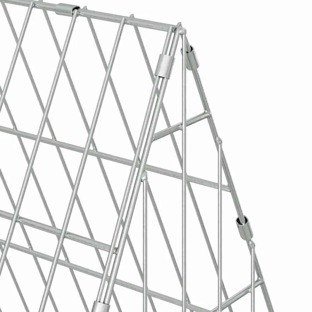 Chicken Cage Galvanised Steel Outdoor Aviary Enclosure 215cm Length 55cm Width 55cm Height Silver