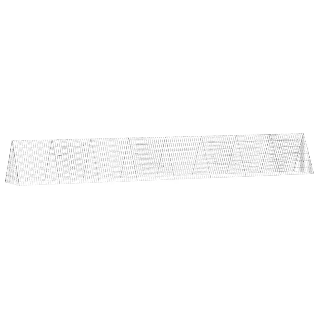 Outdoor Poultry Coop Galvanised Steel Silver 430 x 55 x 55 cm Chicken Cage