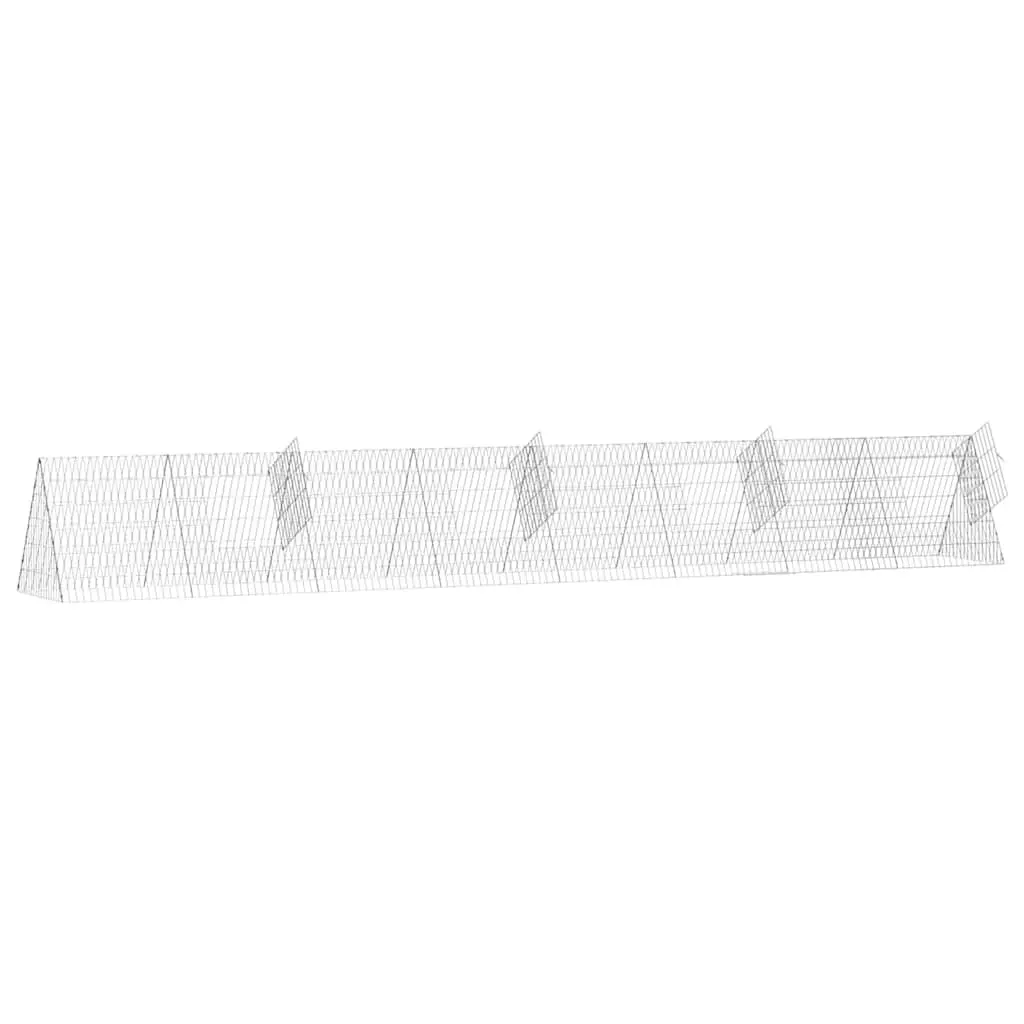 Outdoor Poultry Coop Galvanised Steel Silver 430 x 55 x 55 cm Chicken Cage