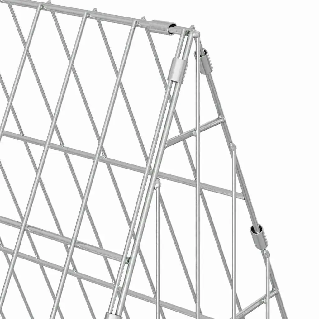 Outdoor Poultry Coop Galvanised Steel Silver 430 x 55 x 55 cm Chicken Cage