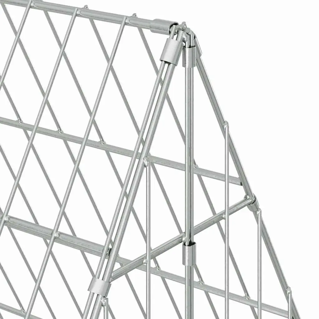 Chicken Cage Galvanised Steel 110x100x85cm Silver Outdoor Poultry Coop Garden