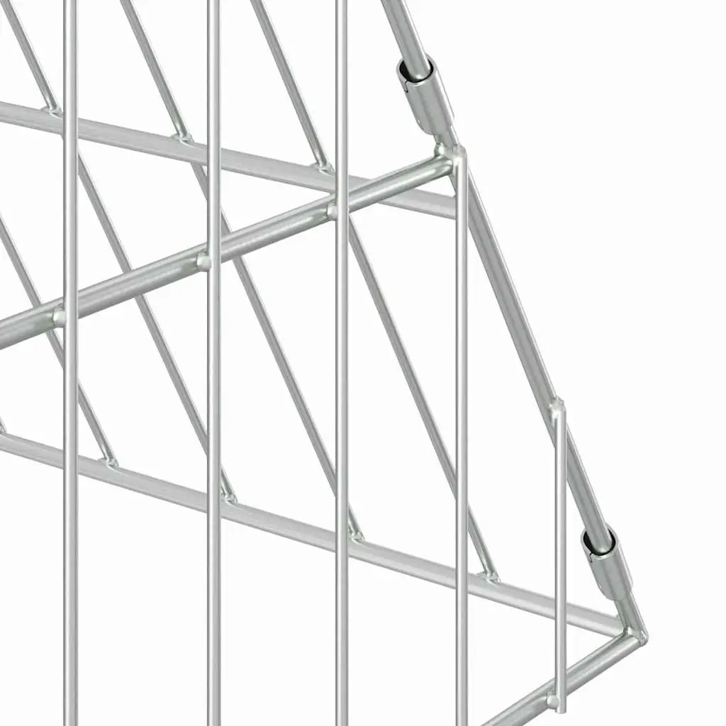 Outdoor Chicken Cage Galvanised Steel 215x100x85cm Silver Garden Poultry Pen