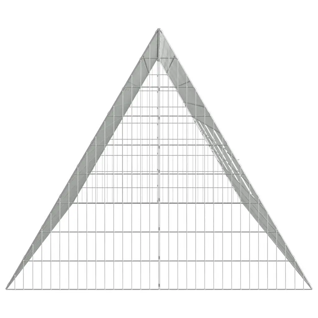Chicken Cage Galvanised Steel 430 x 100 x 85 cm Silver Outdoor Poultry Housing