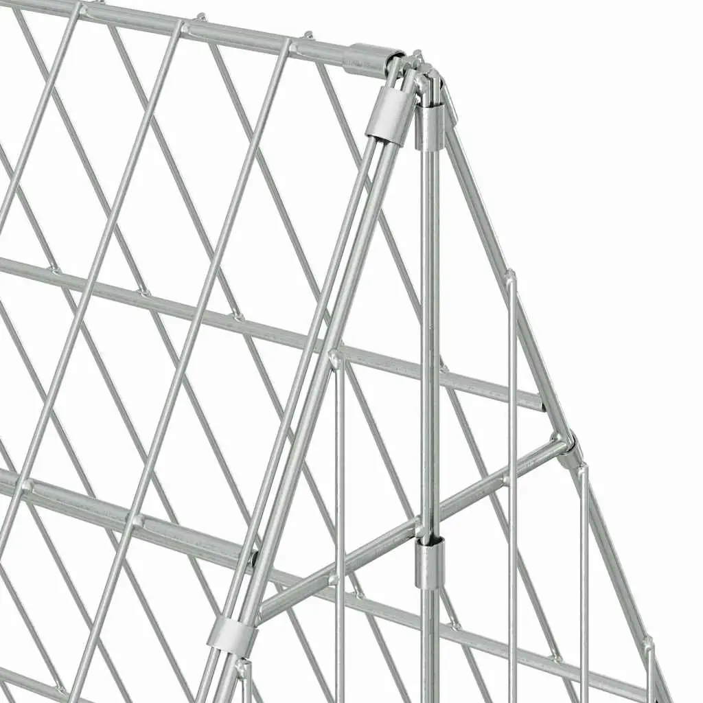 Chicken Cage 650 x 100 x 85 cm Silver Galvanised Steel Outdoor Poultry Run