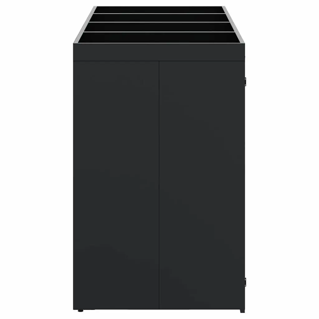 Wheelie Bin Storage for 4 Bins Black 272 x 77.5 x 121.5 cm Outdoor Garden