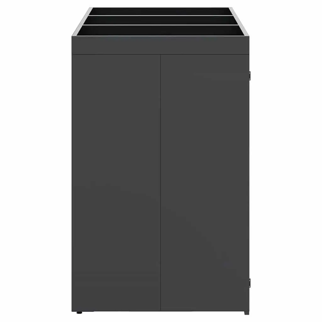 Wheelie Bin Storage Enclosure Anthracite Powder Coated Steel 3 Bins Outdoor Planter Roof Garden Waste Container