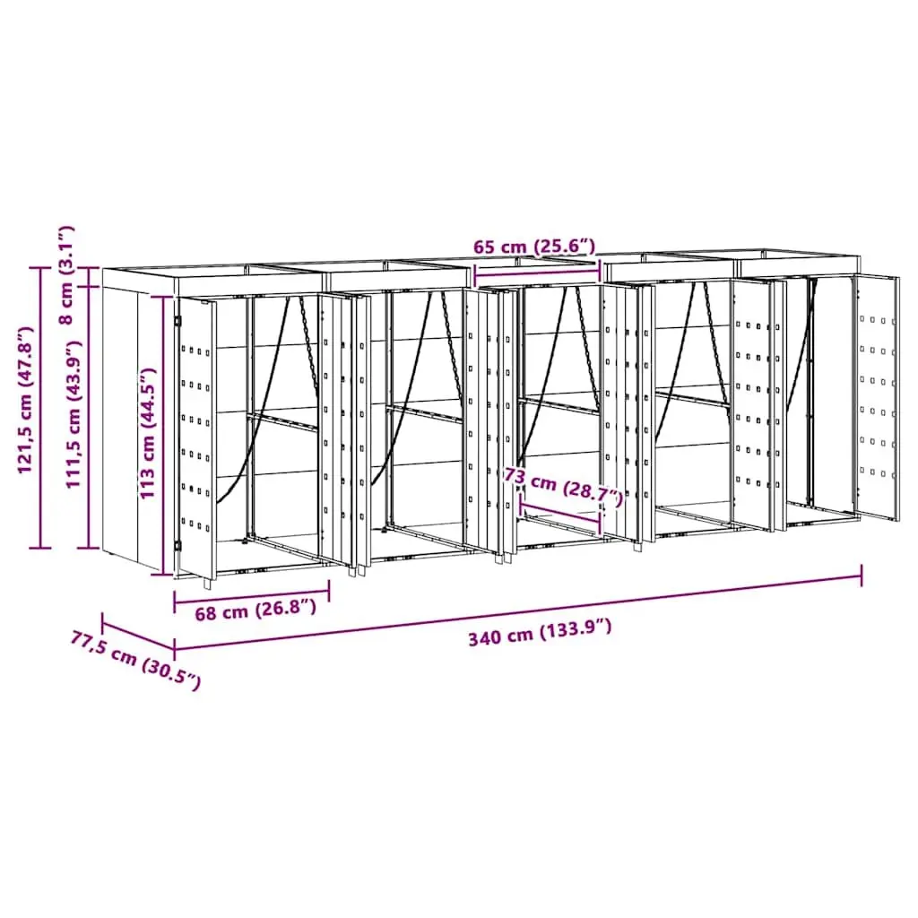 Wheelie Bin Storage Unit for Home Use