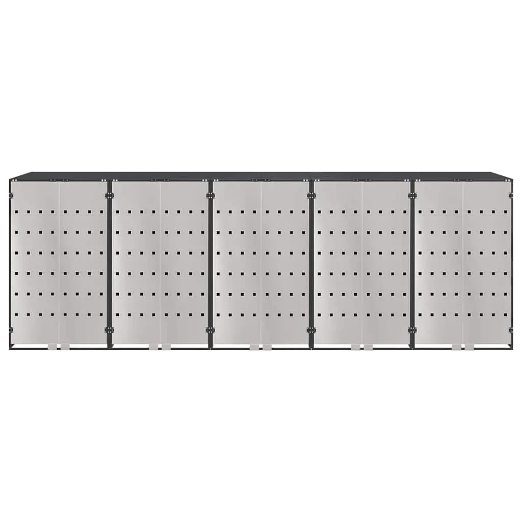Wheelie Bin Storage Outdoor Waste Container Enclosure Water-resistant UV-resistant Anthracite for 3 Bins