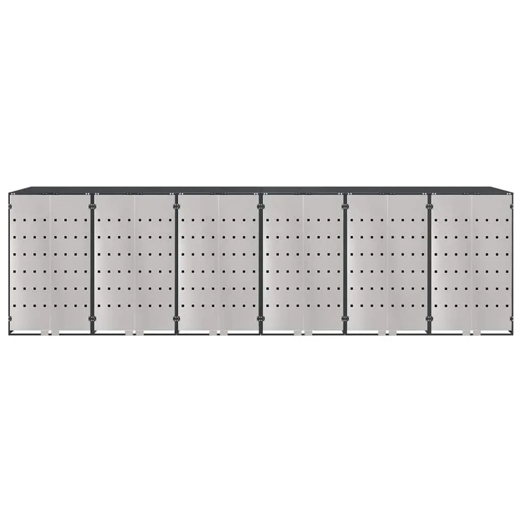 Wheelie Bin Storage Enclosure Expandable Water-Resistant UV-Resistant Anthracite for 3 Bins