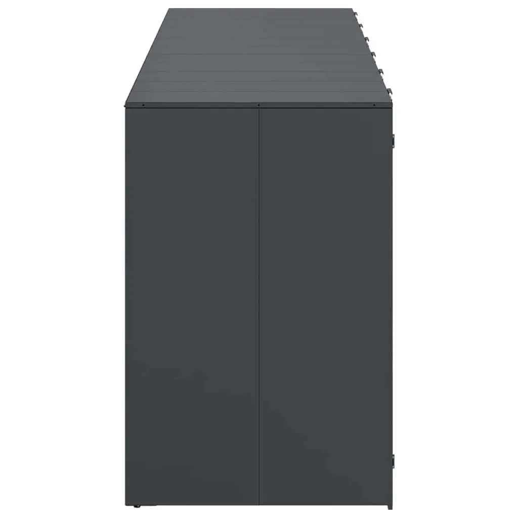 Wheelie Bin Storage Enclosure Expandable Water-Resistant UV-Resistant Anthracite for 3 Bins