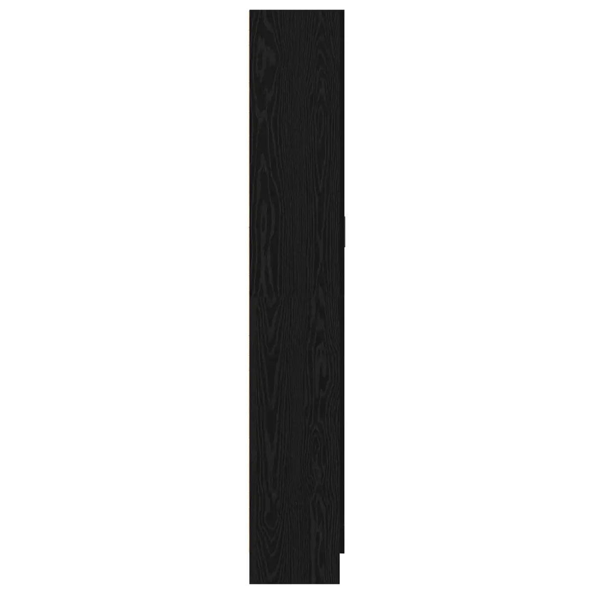 Book Cabinet Modern Black Oak Engineered Wood Shelving Unit Storage Organizer
