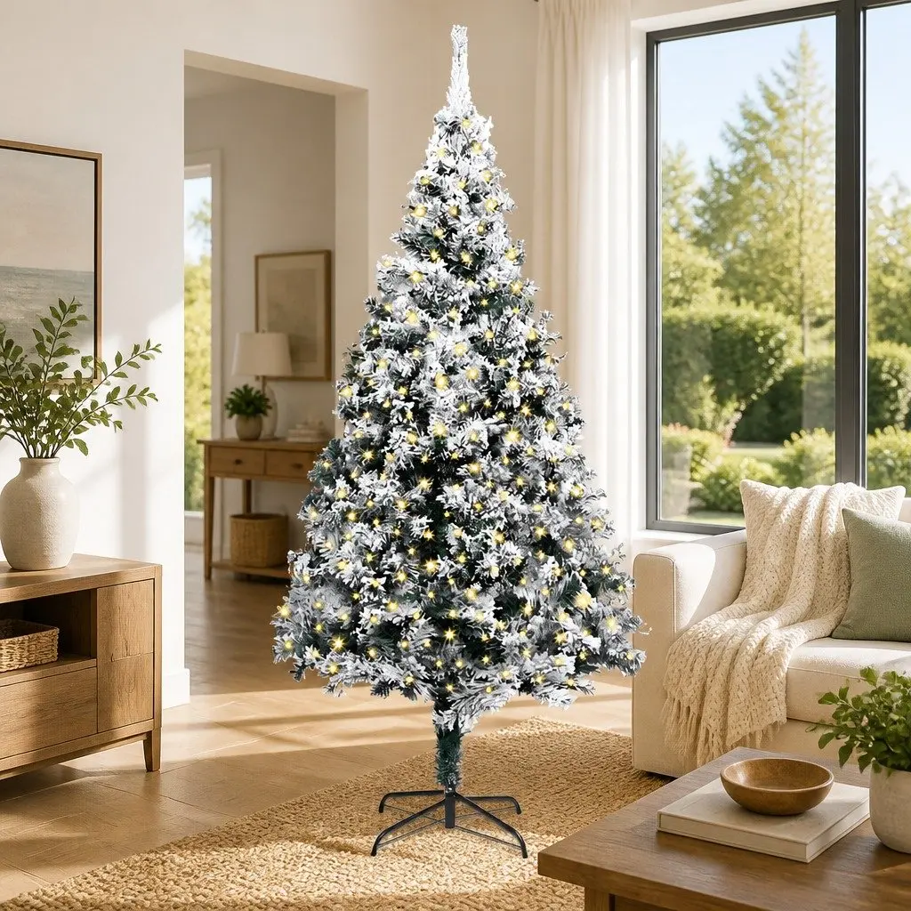 Artificial Christmas Tree Pre-lit 400cm Green Cone Shape PVC