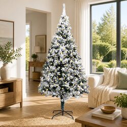 Artificial Pre-lit Christmas Tree 400cm Green Cone Shape Indoor Outdoor