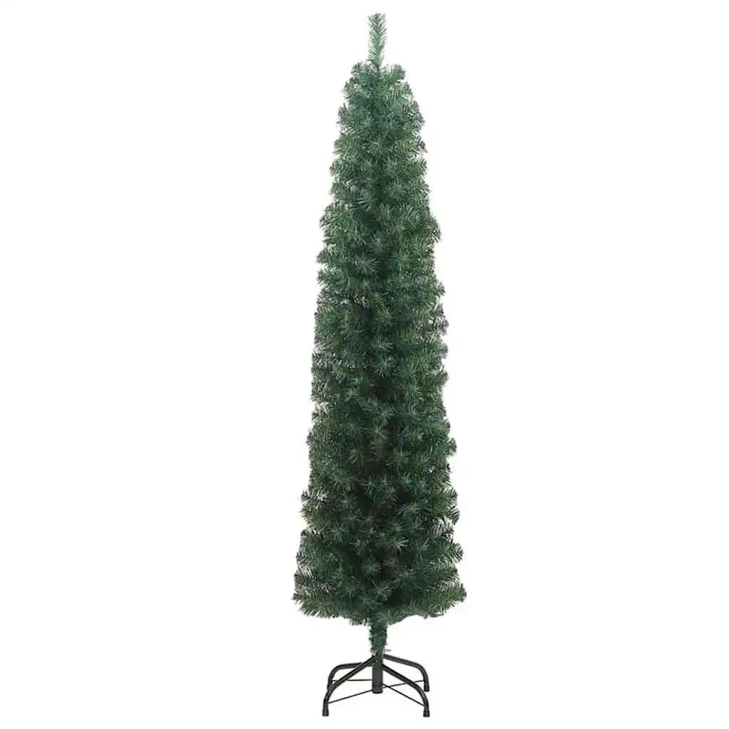 Artificial Christmas Tree 240cm Green Cone Shape 300 Warm White LEDs with Stand