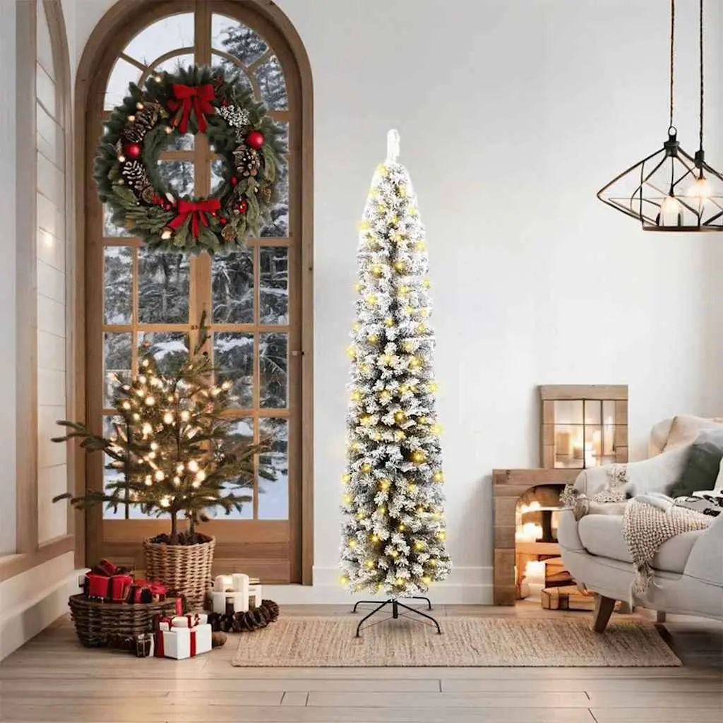 Artificial Christmas Tree 180cm Green 300 LED Lights Cone Shape Indoor Outdoor
