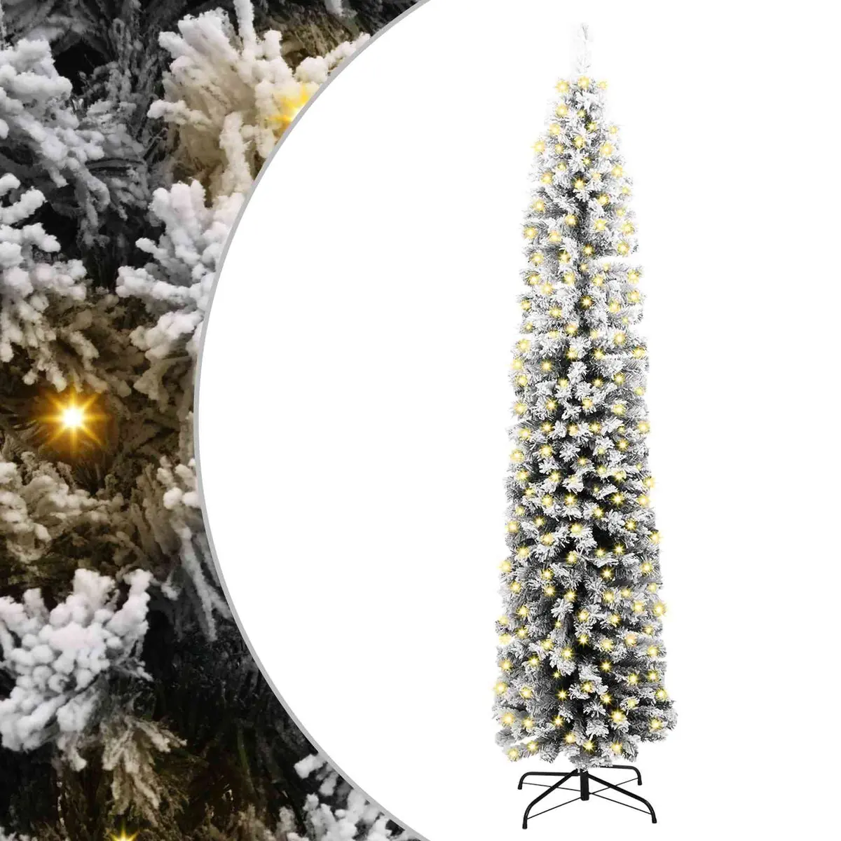 Artificial Christmas Tree 180cm Green 300 LED Lights Cone Shape Indoor Outdoor