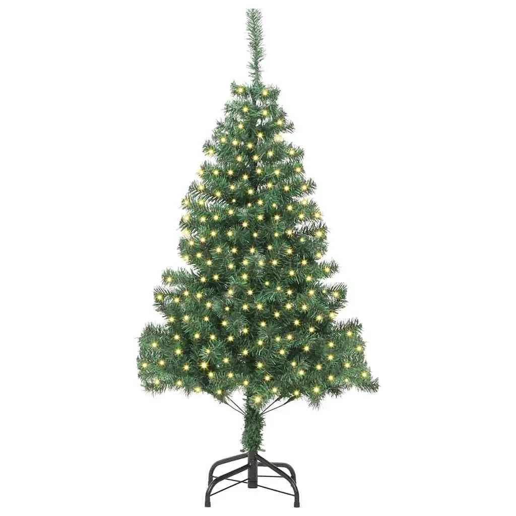 Artificial Christmas Tree 180cm Green PVC Cone Shape with LED Lights Indoor