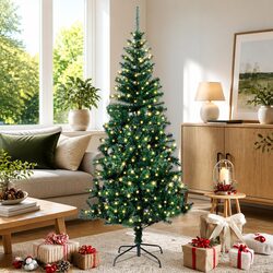 Practical 210cm Pre-lit Christmas Tree for Any Setting