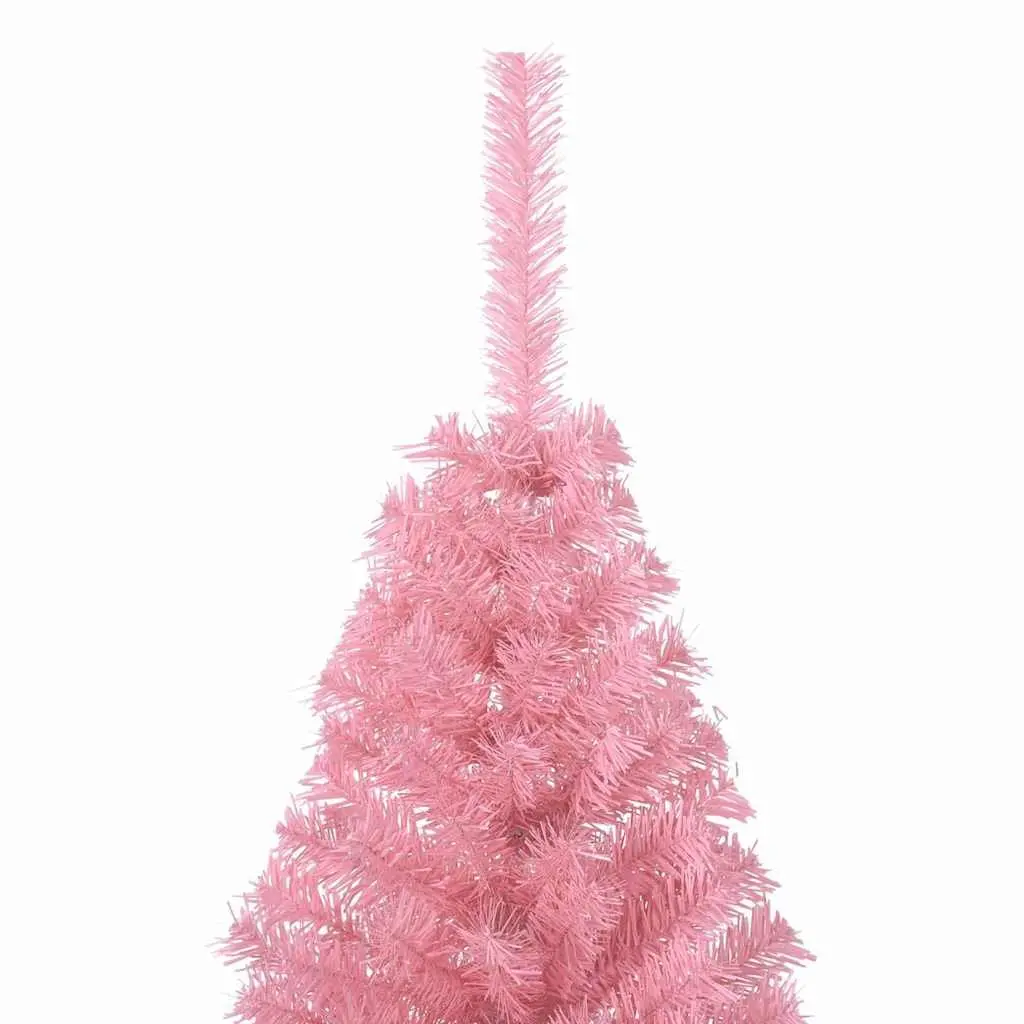 Artificial Christmas Tree Pre-lit 150cm Pink Cone Shape PVC with 150 LED Lights Indoor Outdoor