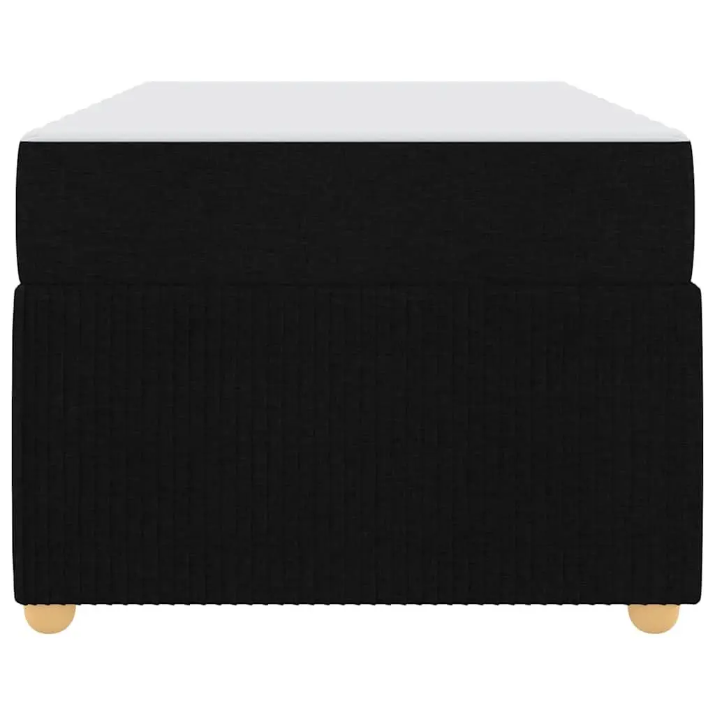 Bed Frame with Mattress Engineered Wood 90 x 190 cm Black Fabric Modern