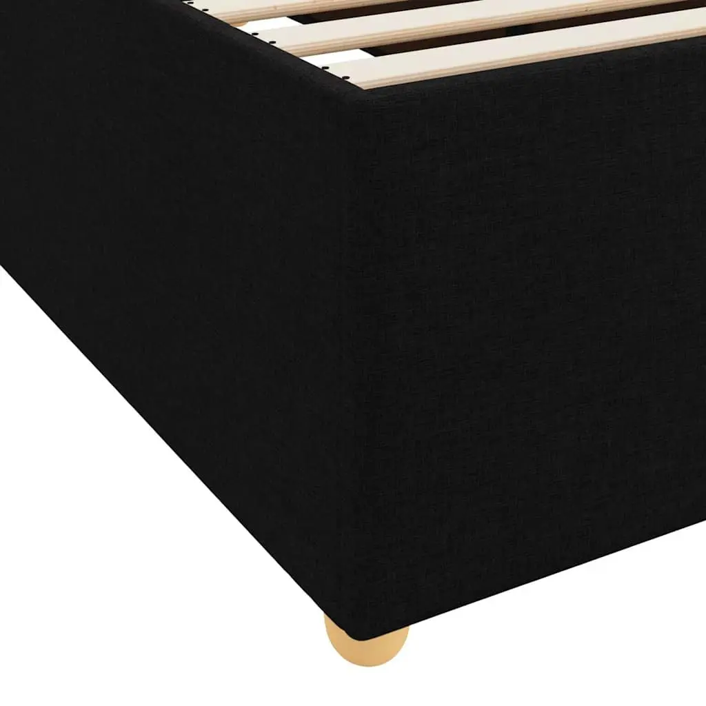Black Bed Frame with Mattress for Home Use 90 x 190 cm