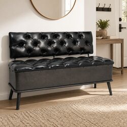 Perfect Storage Bench with Backrest for Your Home Needs