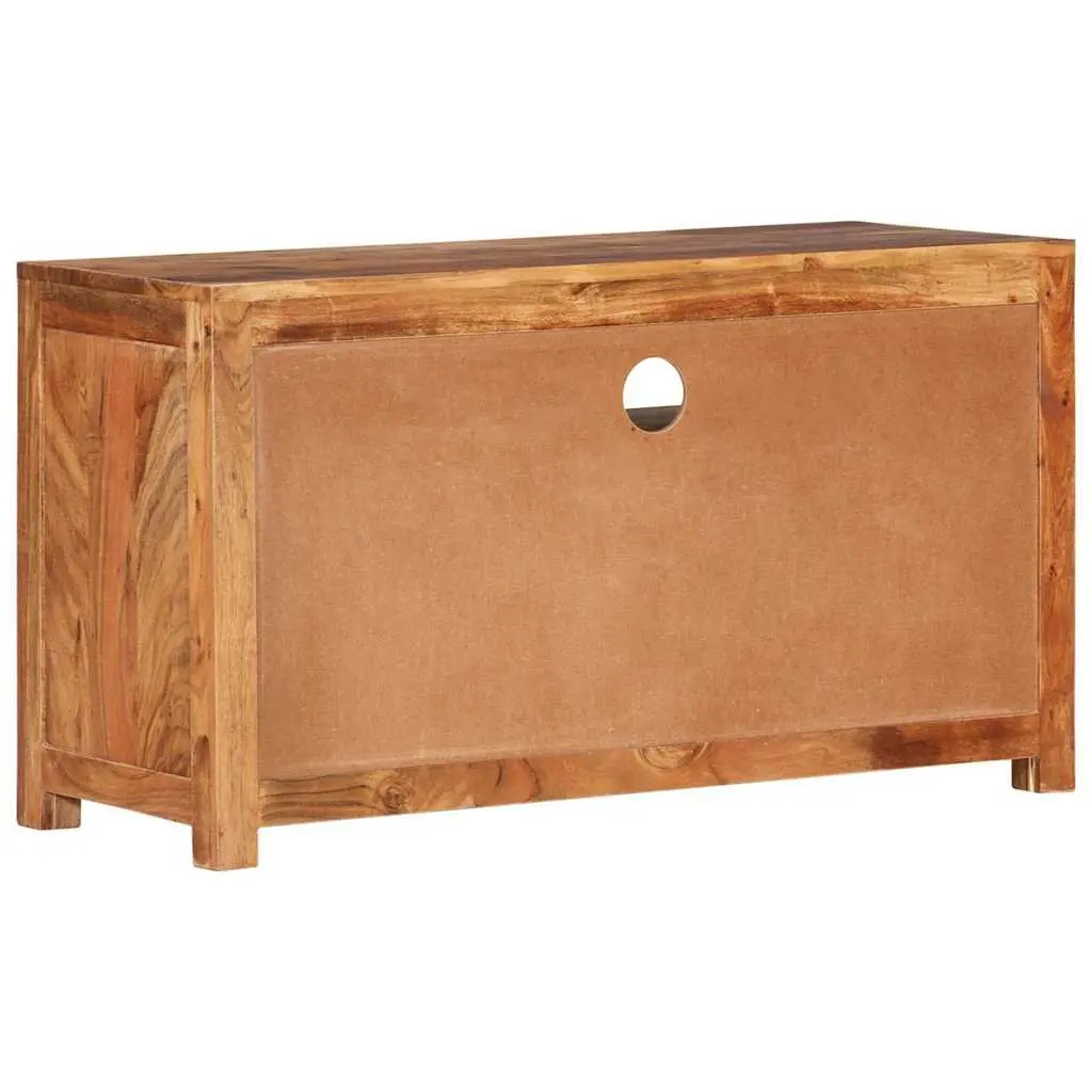 Wooden TV Cabinet 90x34.5x50 cm Solid Acacia Wood Lowboard Storage Unit