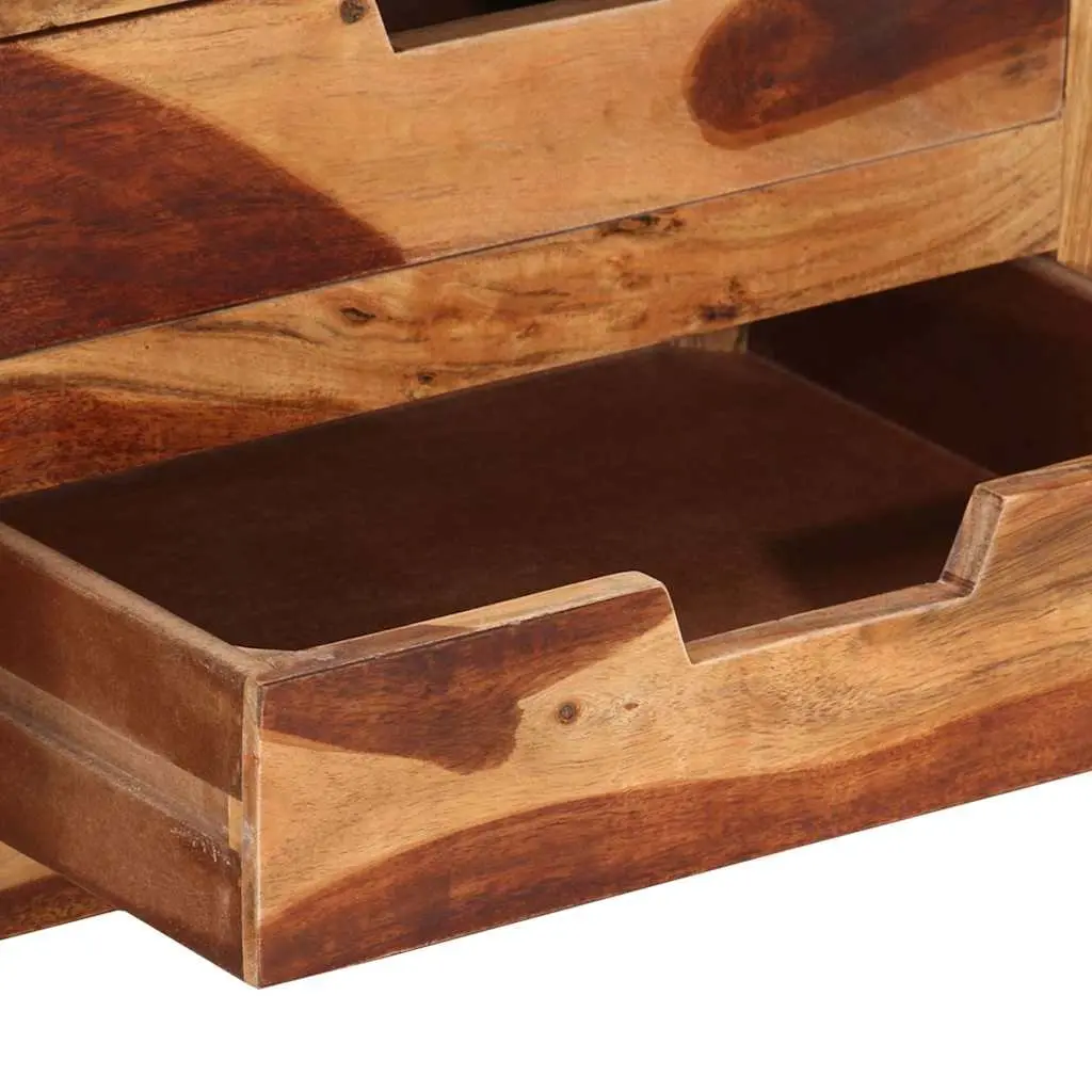 Wooden TV Cabinet 90x34.5x50 cm Solid Acacia Wood Lowboard Storage Unit