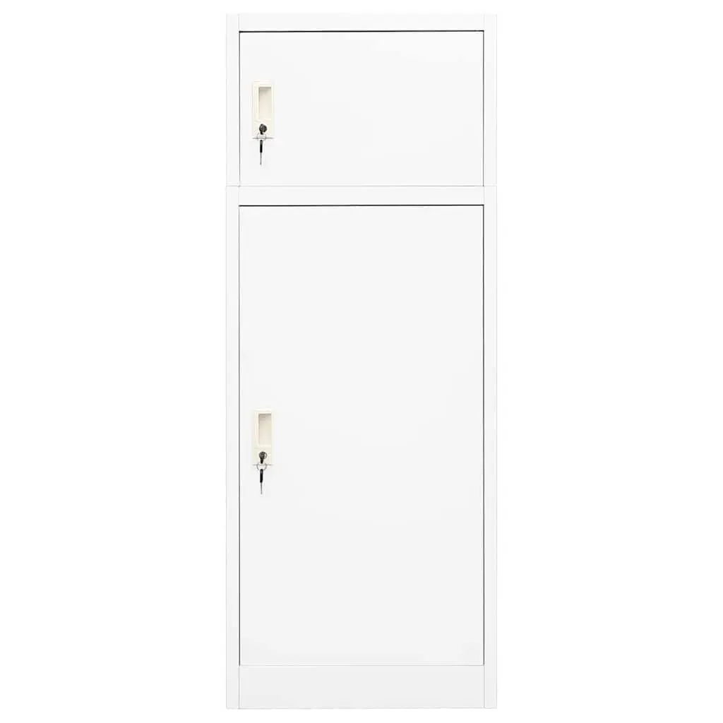 Steel Saddle Cabinet 53cm x 53cm x 140cm White Storage Cupboard Tack Locker for Stable