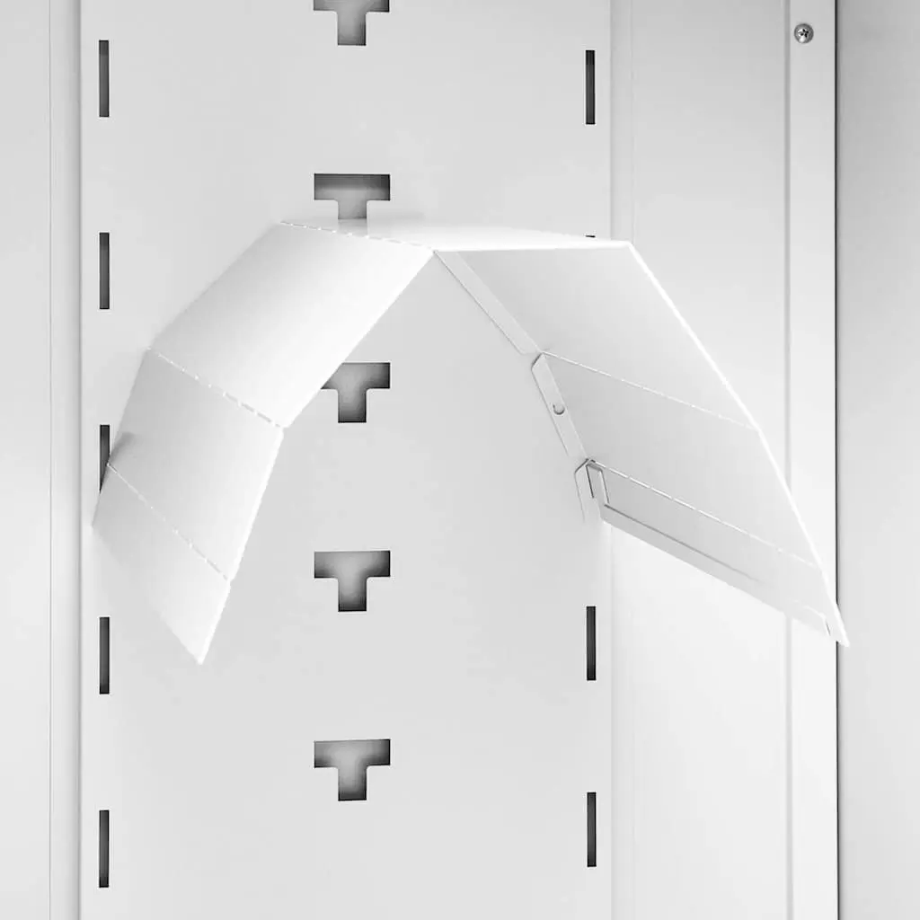 Steel Saddle Cabinet 53cm x 53cm x 140cm White Storage Cupboard Tack Locker for Stable
