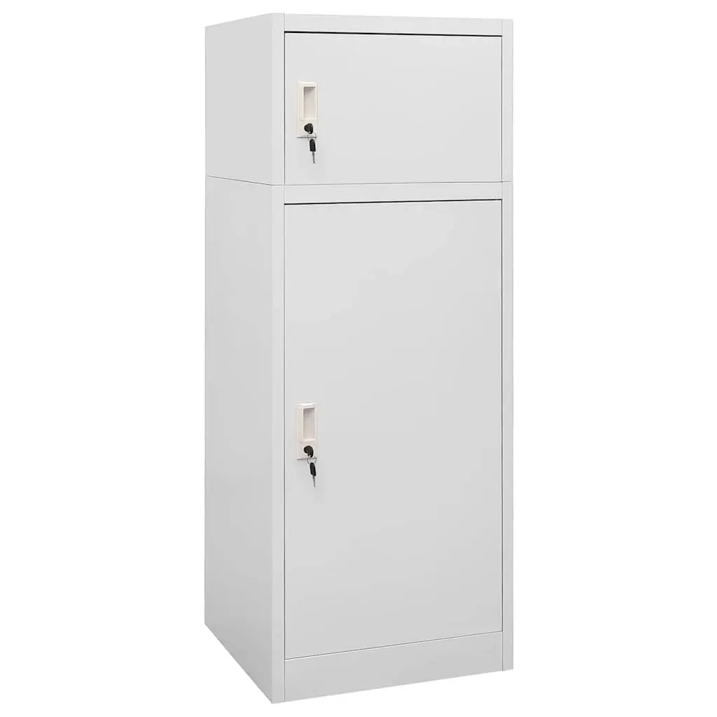 Lockable Saddle Cabinet Grey for Equestrian Equipment Storage 53x53x140cm