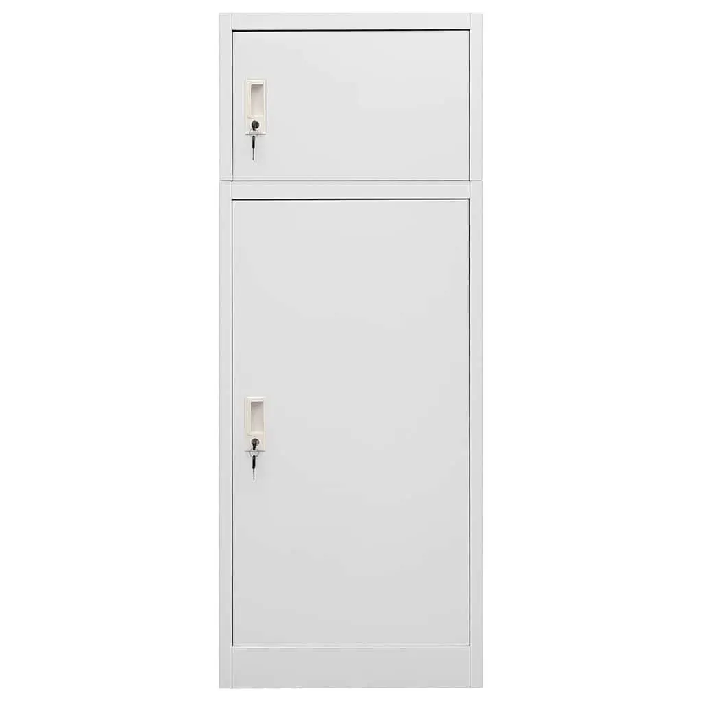 Lockable Saddle Cabinet Grey for Equestrian Equipment Storage 53x53x140cm
