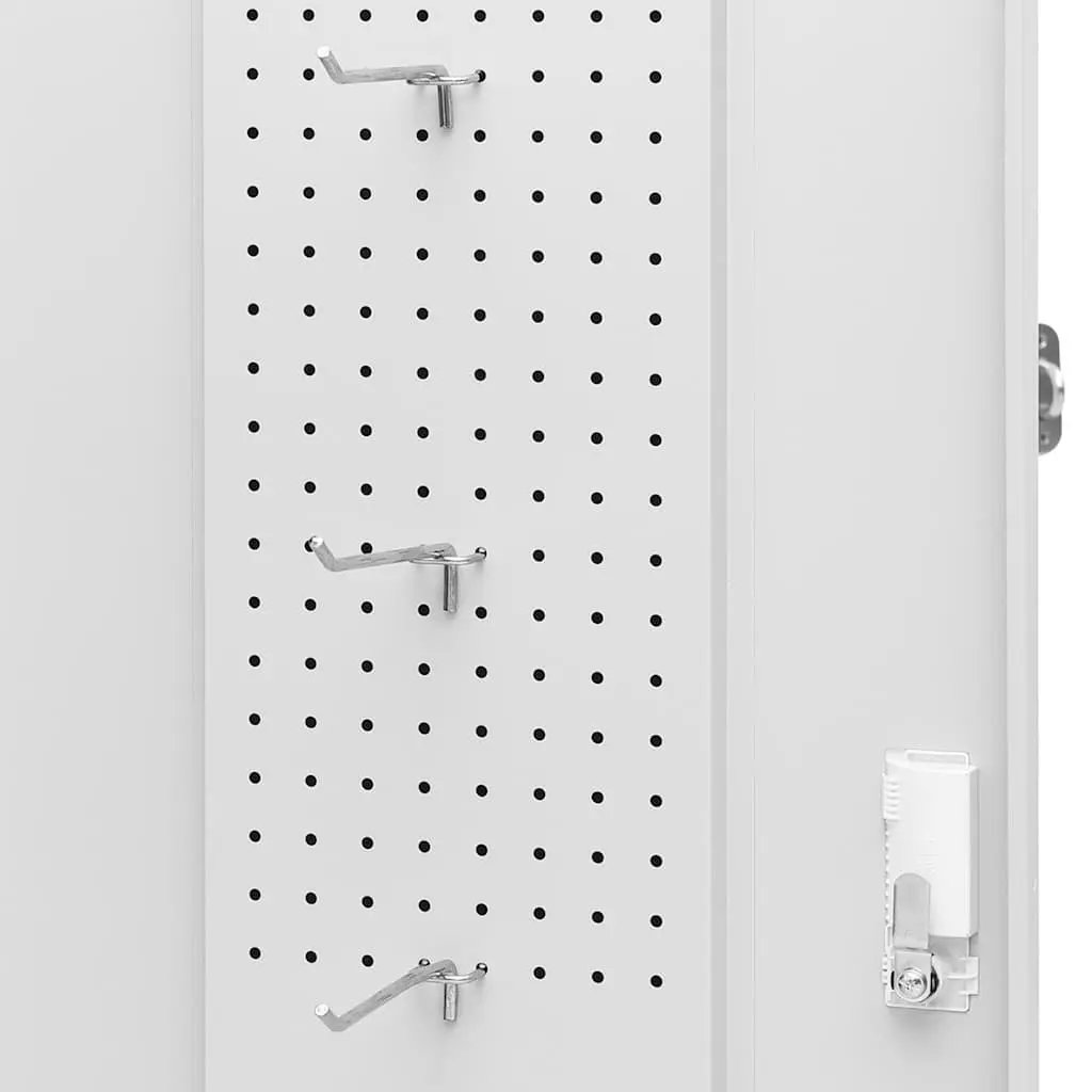 Lockable Saddle Cabinet Grey for Equestrian Equipment Storage 53x53x140cm