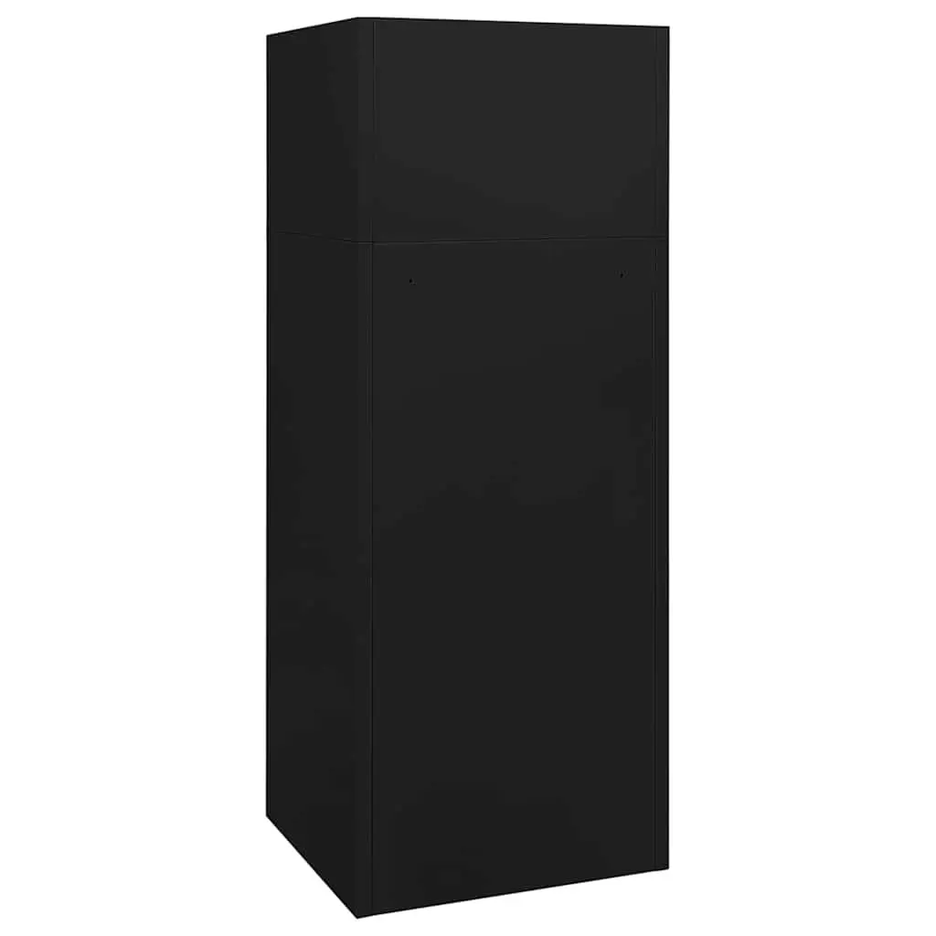 Horse Tack Storage Locker Black Steel 53x53x140cm with Lockable Doors