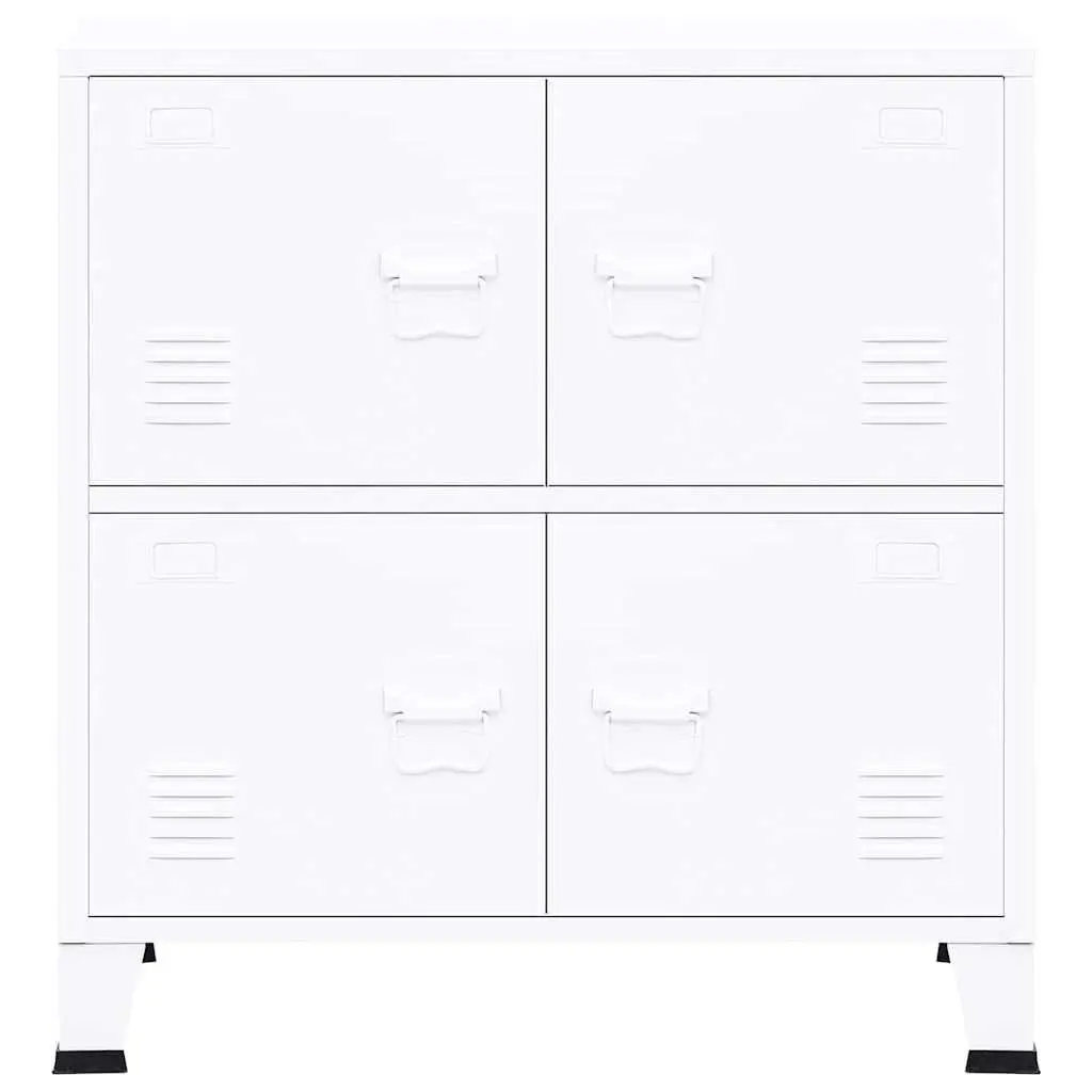 White Steel Storage Chest for Home and Office