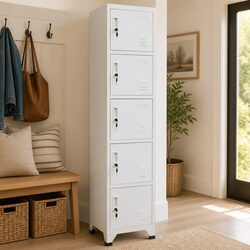 Versatile Grey Locker Cabinet for Office or School Use