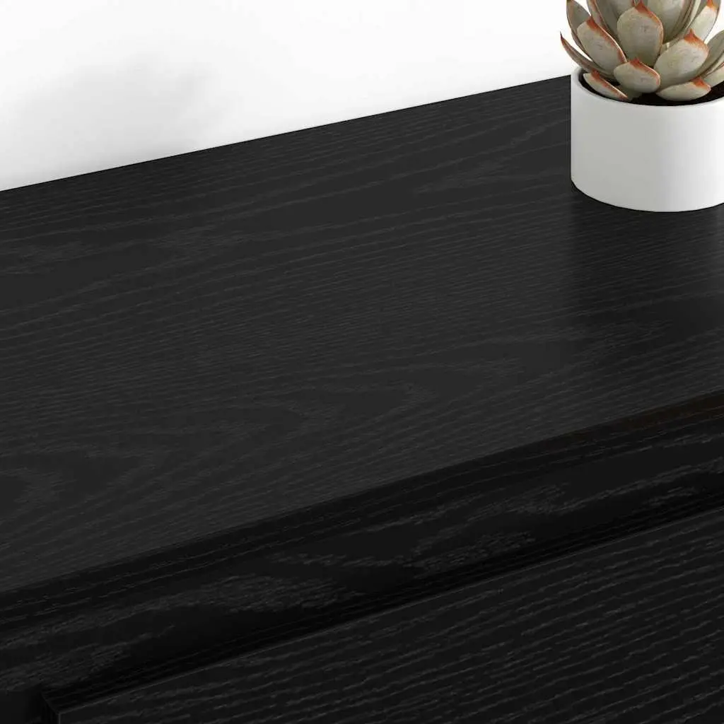 Sideboard Engineered Wood 70 x 35.5 x 67.5 cm Black Matte Finish