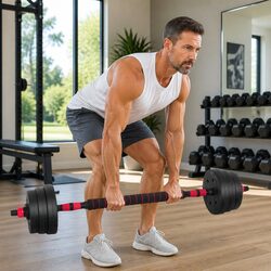 Adjustable Dumbbell Set 30kg Home Gym Free Weights Training Strength Building