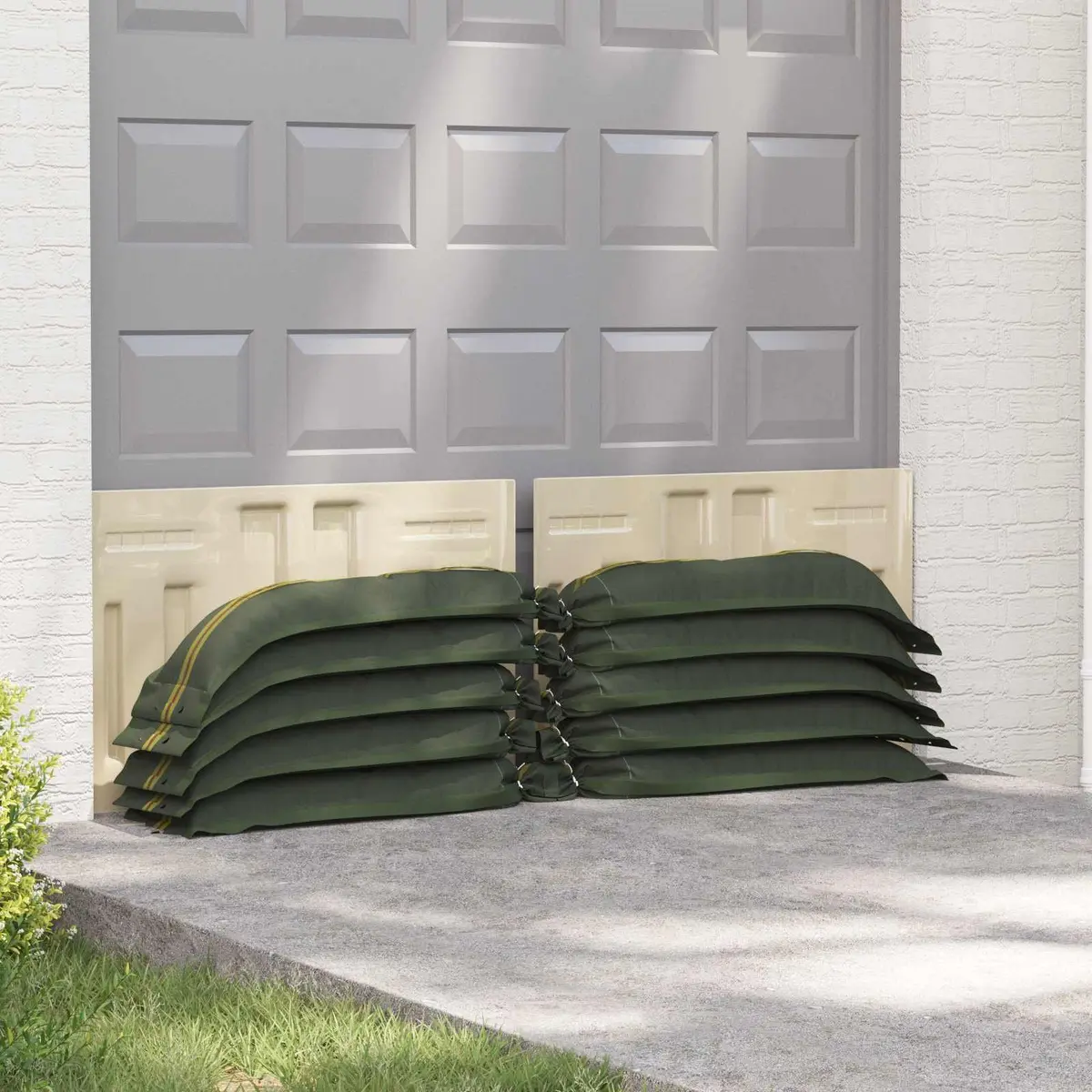 50 Pack Dark Green Sandbags for Home Projects