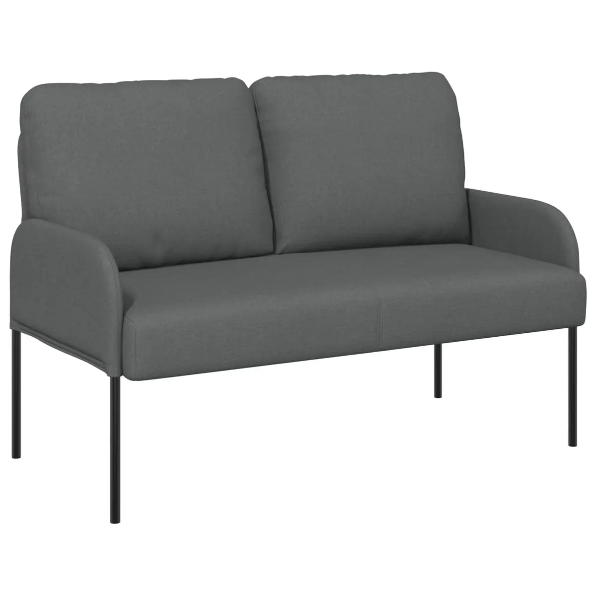 3-Piece Sofa Set Plywood Frame Polyester Upholstery Dark Grey Indoor Seating