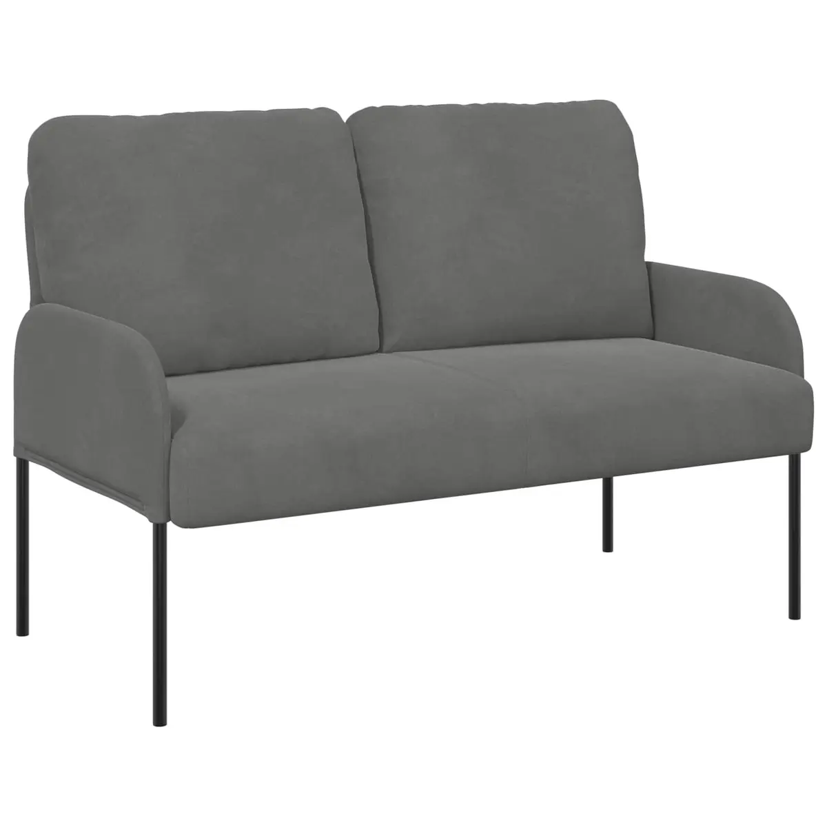 3-Piece Modern Sofa Set with Cushions Grey Polyester Living Room Furniture