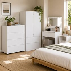 Practical White Storage Cabinet 80x48x105cm for Home Use