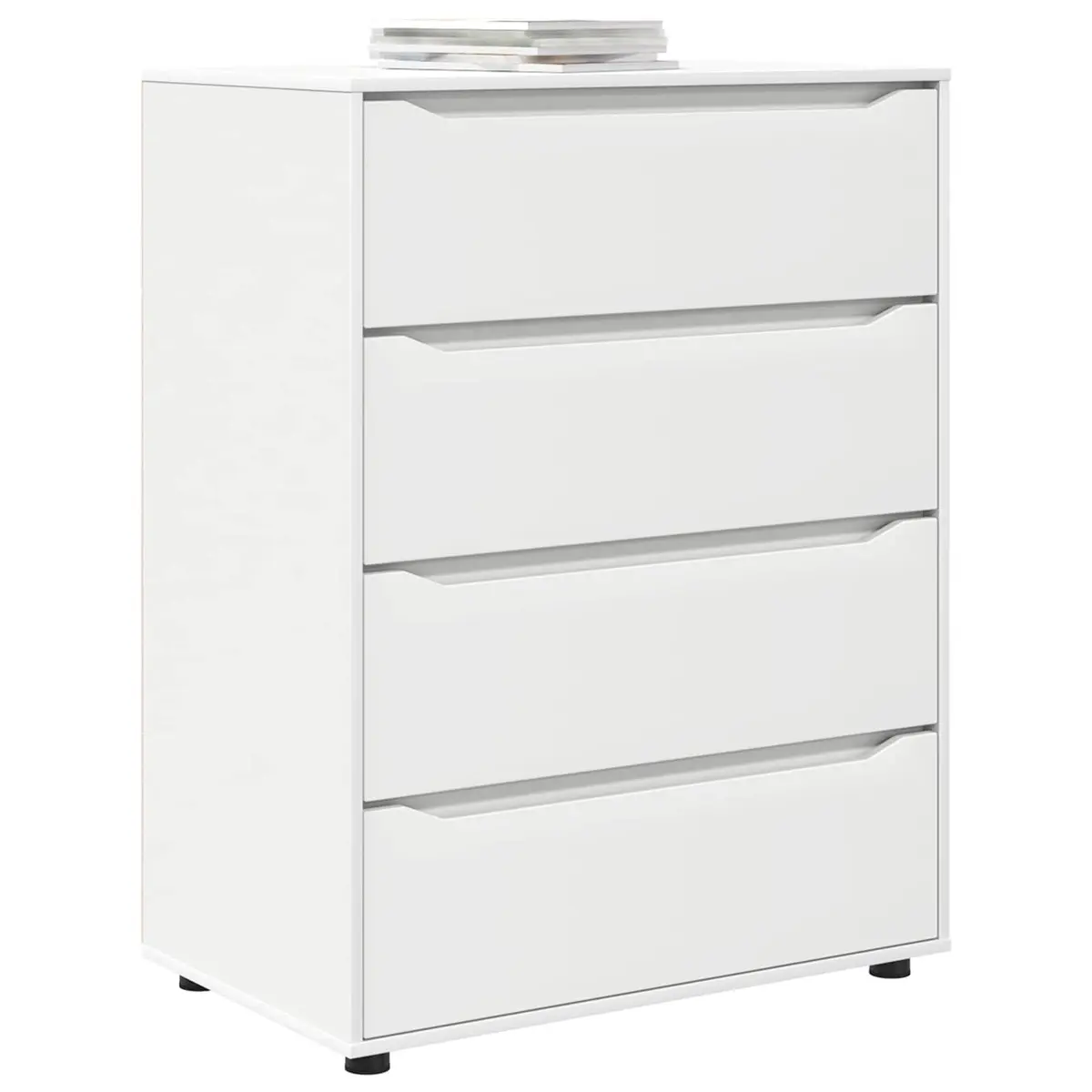 White Storage Cabinet Engineered Wood 80x48x105cm Bedroom Living Room Multiple Drawers