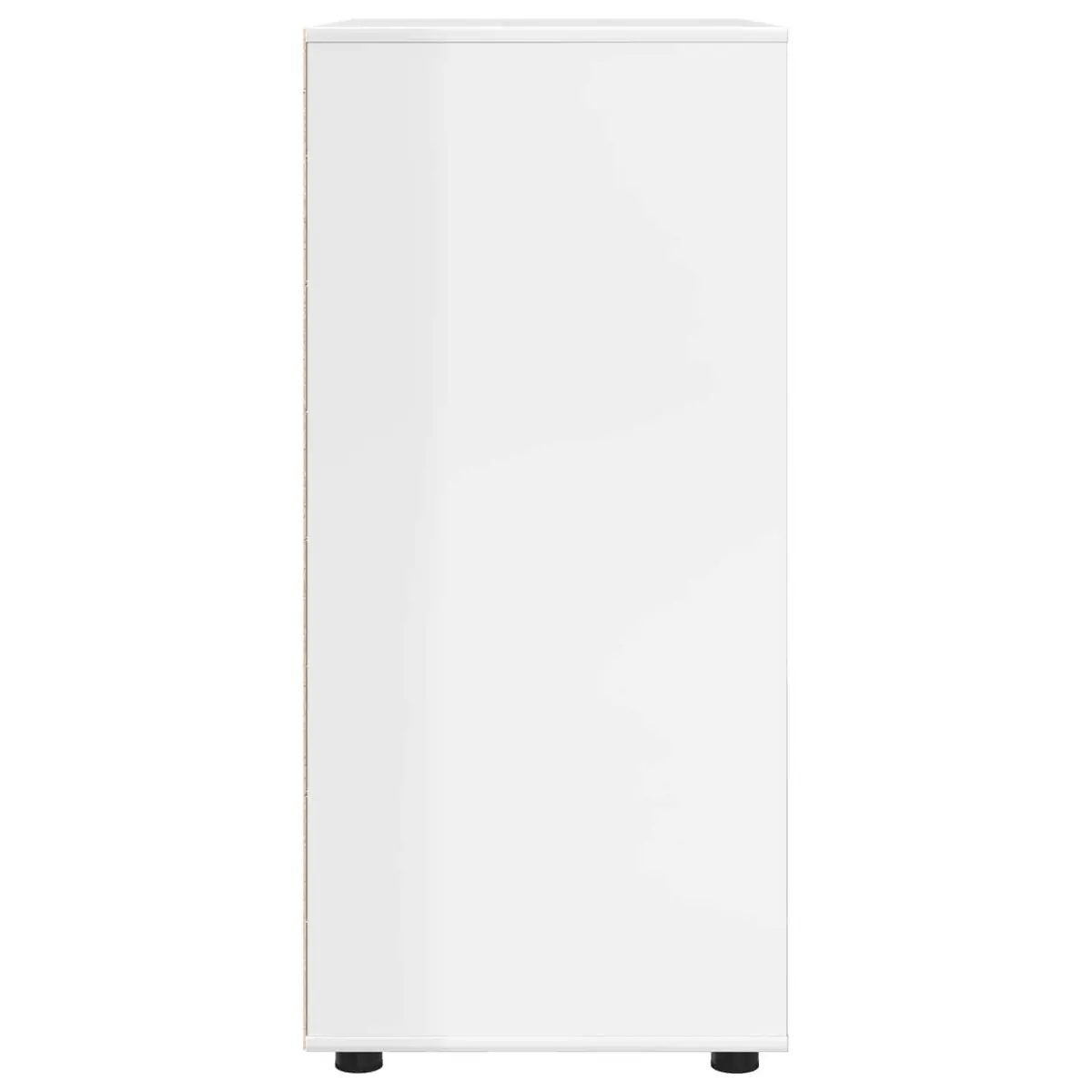 Storage Cabinet High Gloss White Engineered Wood Drawer Organiser Bedroom