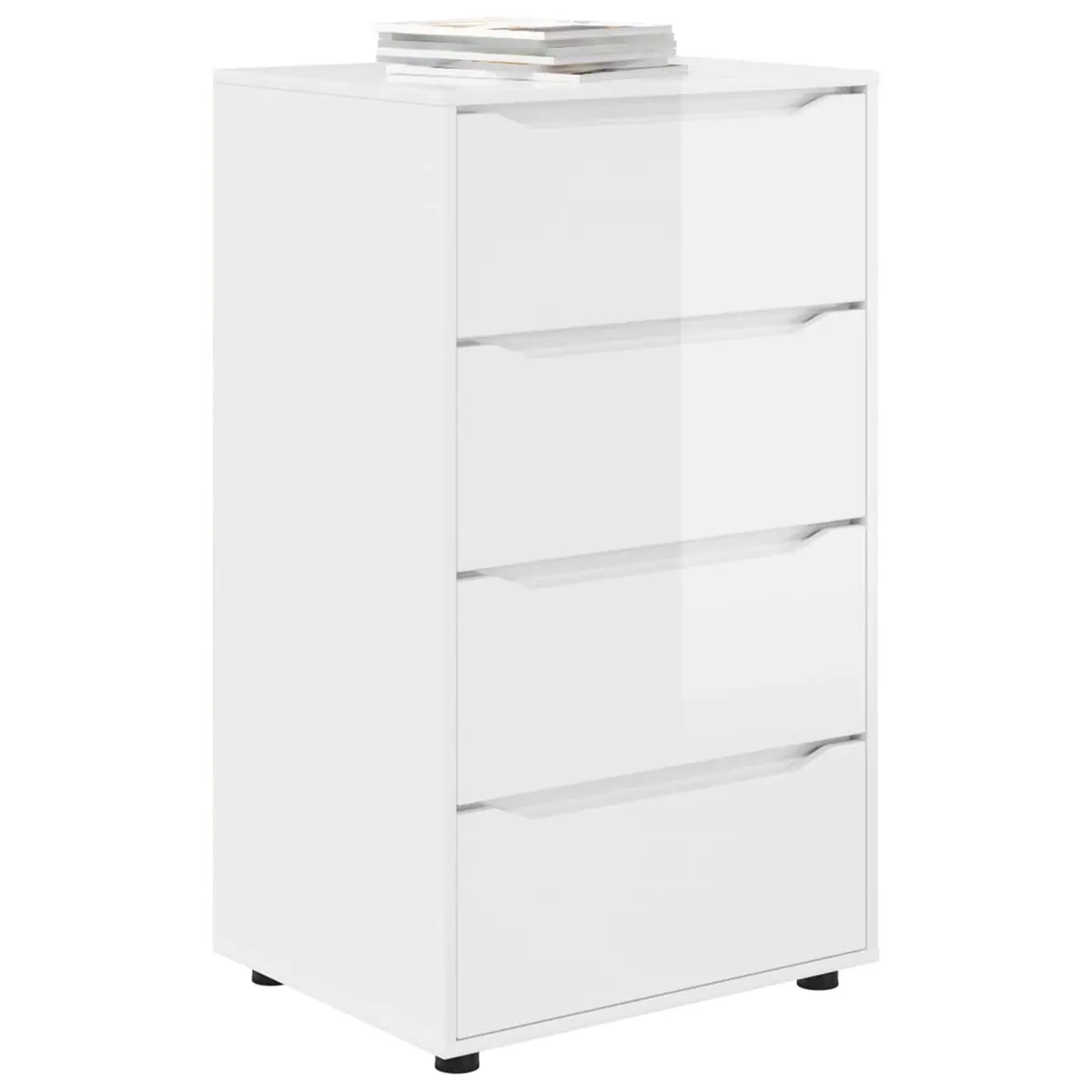 Storage Cabinet High Gloss White Bedroom Living Room Organizer Drawers