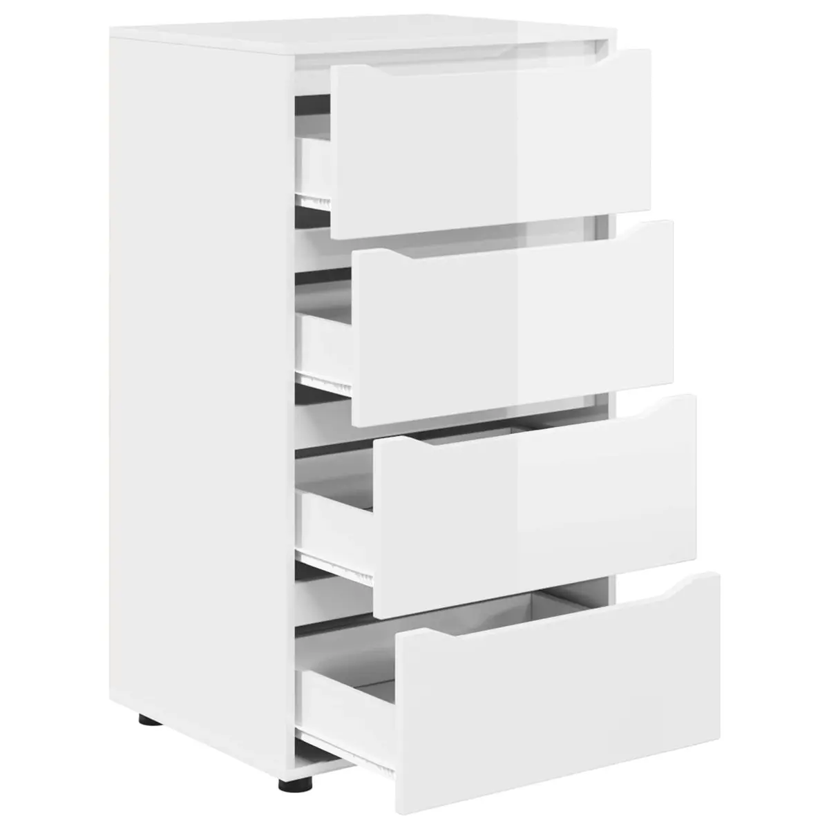 Storage Cabinet High Gloss White Bedroom Living Room Organizer Drawers