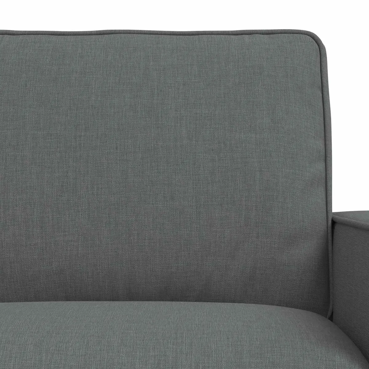 2-Piece Modular Sofa Set Grey Fabric Sectional Living Room Furniture