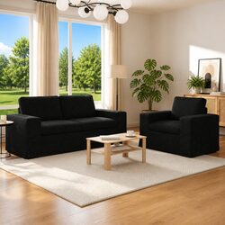 Ideal Black Sofa Set for Various Home Settings